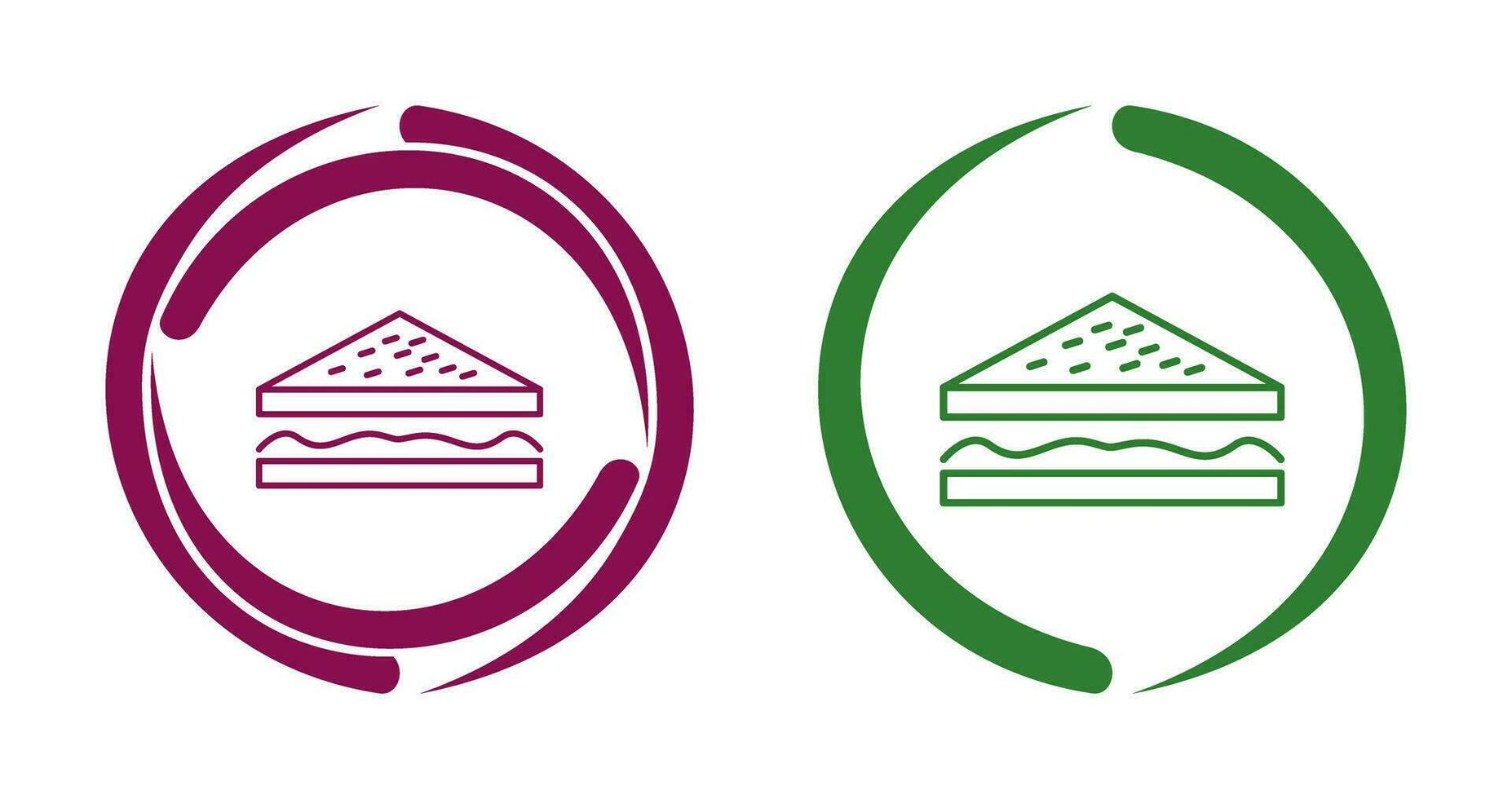 Unique Sandwich Vector Icon