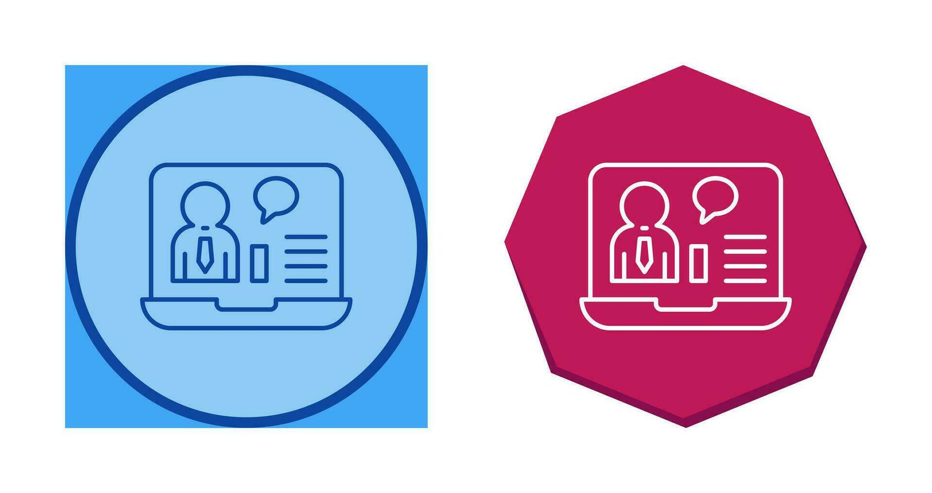 Online Job Interview Vector Icon