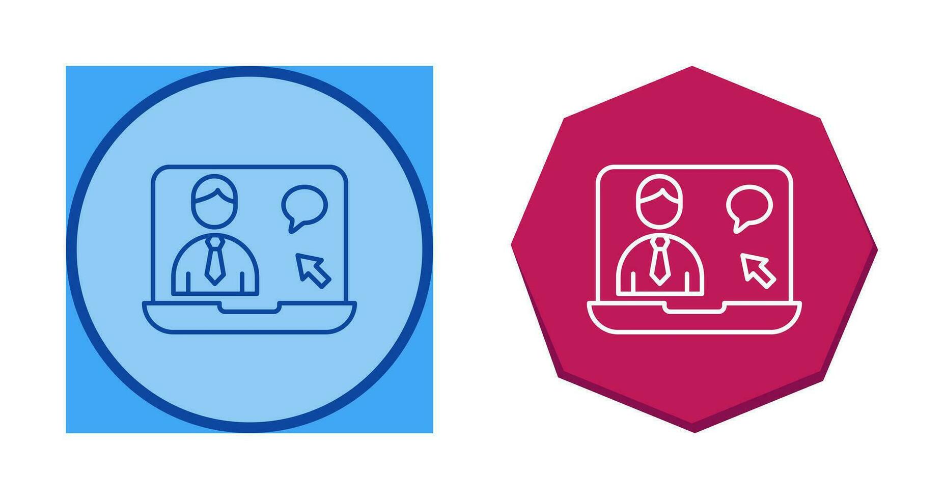 Online Interview Vector Icon