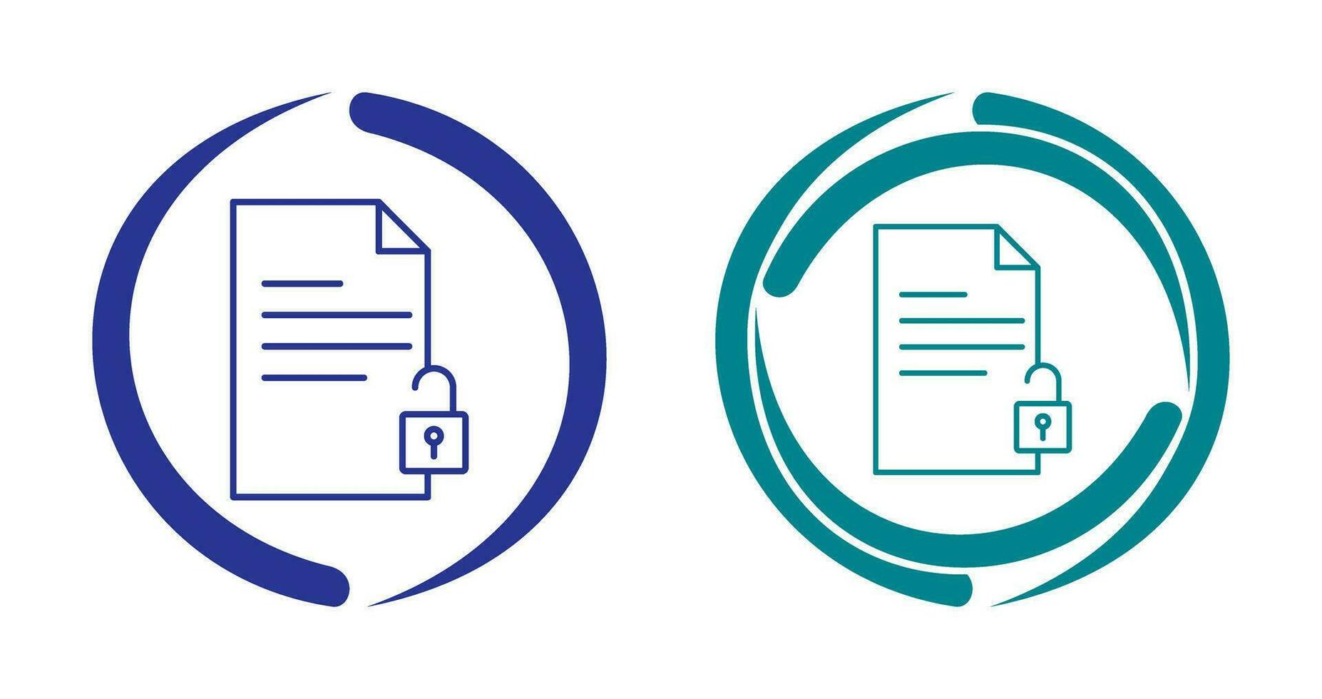 Unlock Documents Vector Icon