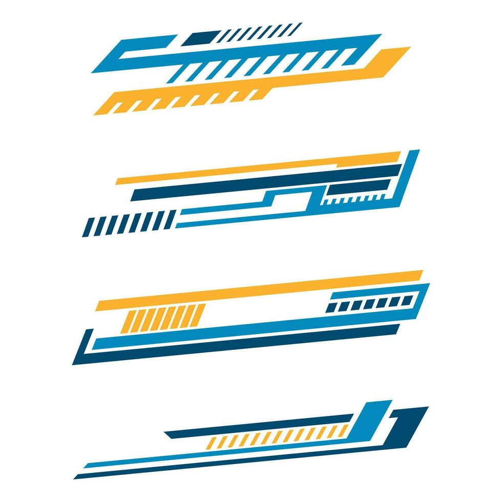 collection of geometric shape racing stripe car decal 29719493 Vector