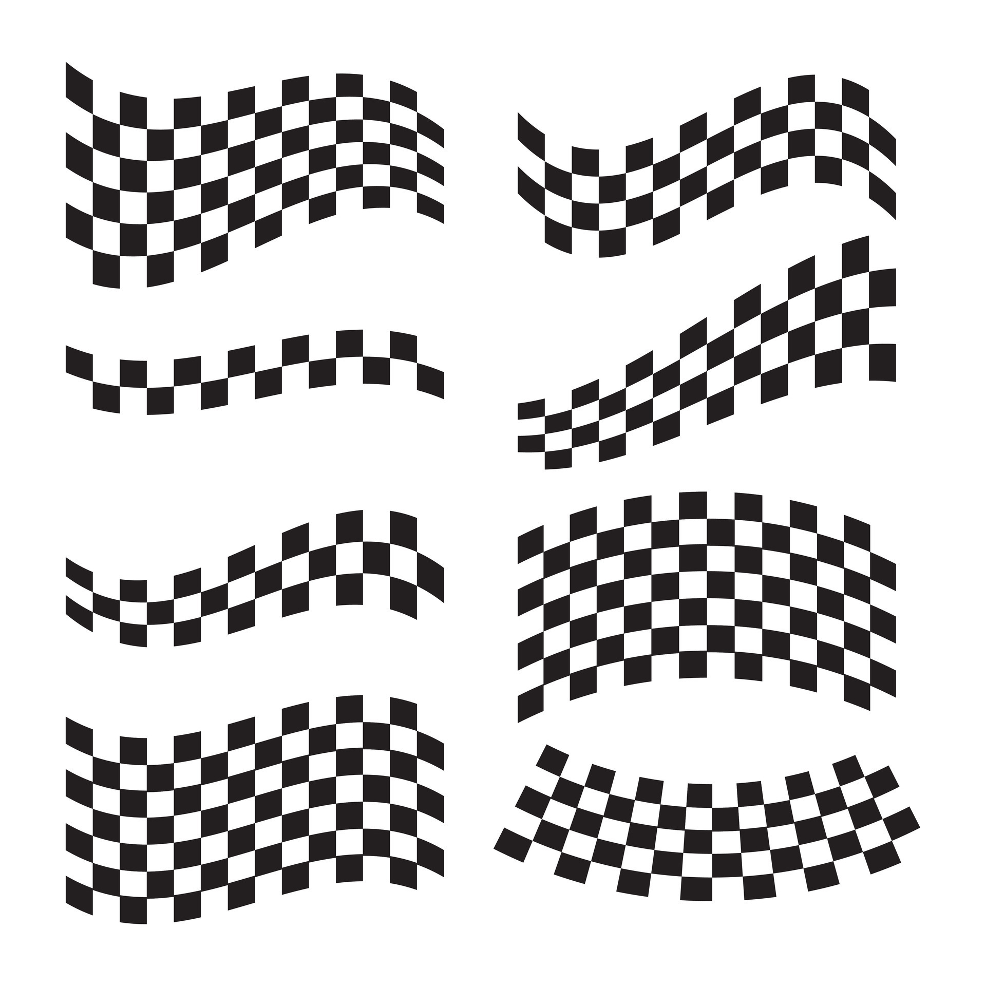 collection of monochrome checkered flags of various shape 29719495 ...