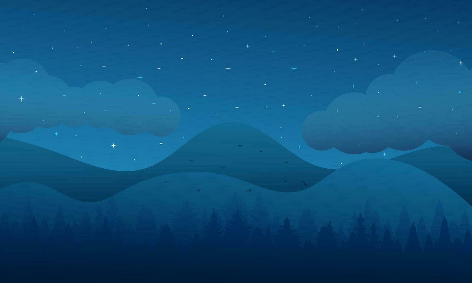 starry sky night scene background vector