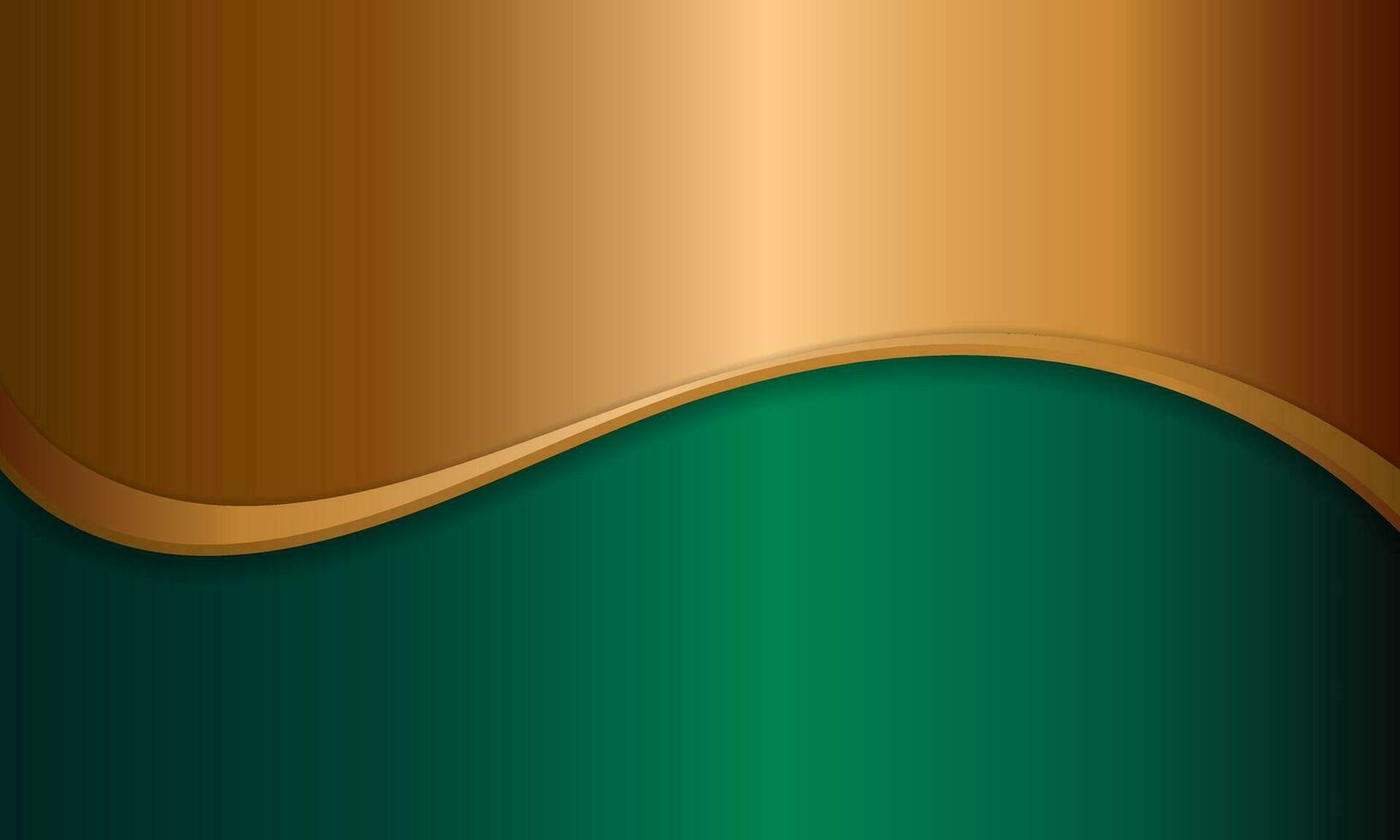 elegante verde y oro fondo de pantalla con negativo espacio vector