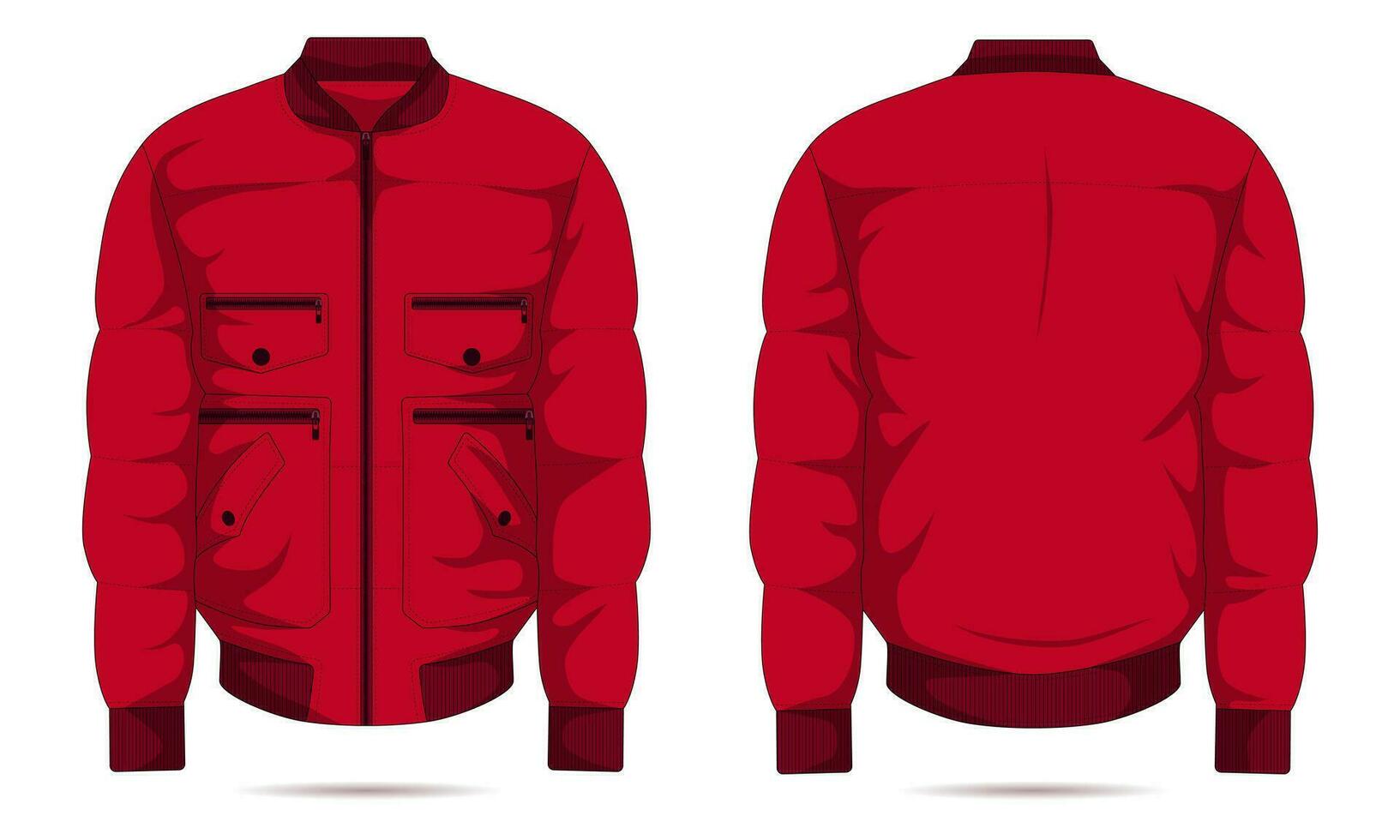 red zipper bomber jacket template front and back view 29719537 Vector red zipper bomber jacket template front and back view 29719537 Vector