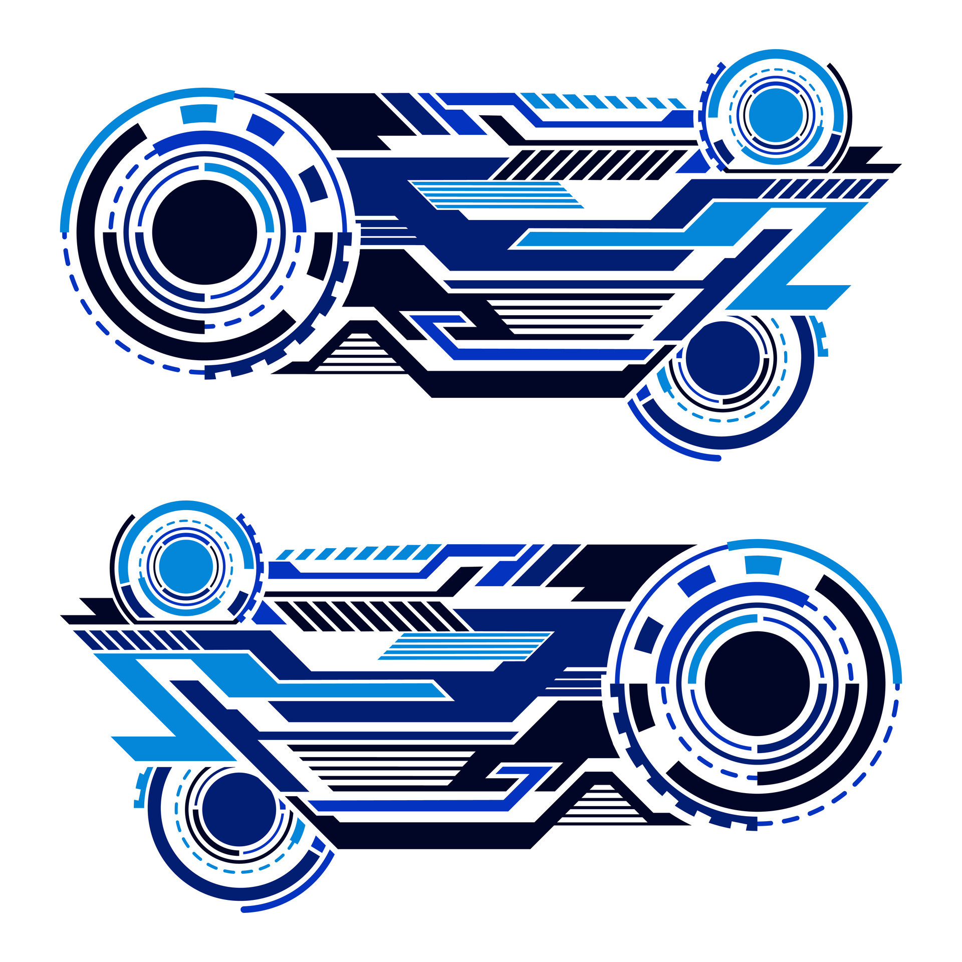 Future style geometric shape car wrap decal 29719544 Vector Art at Vecteezy