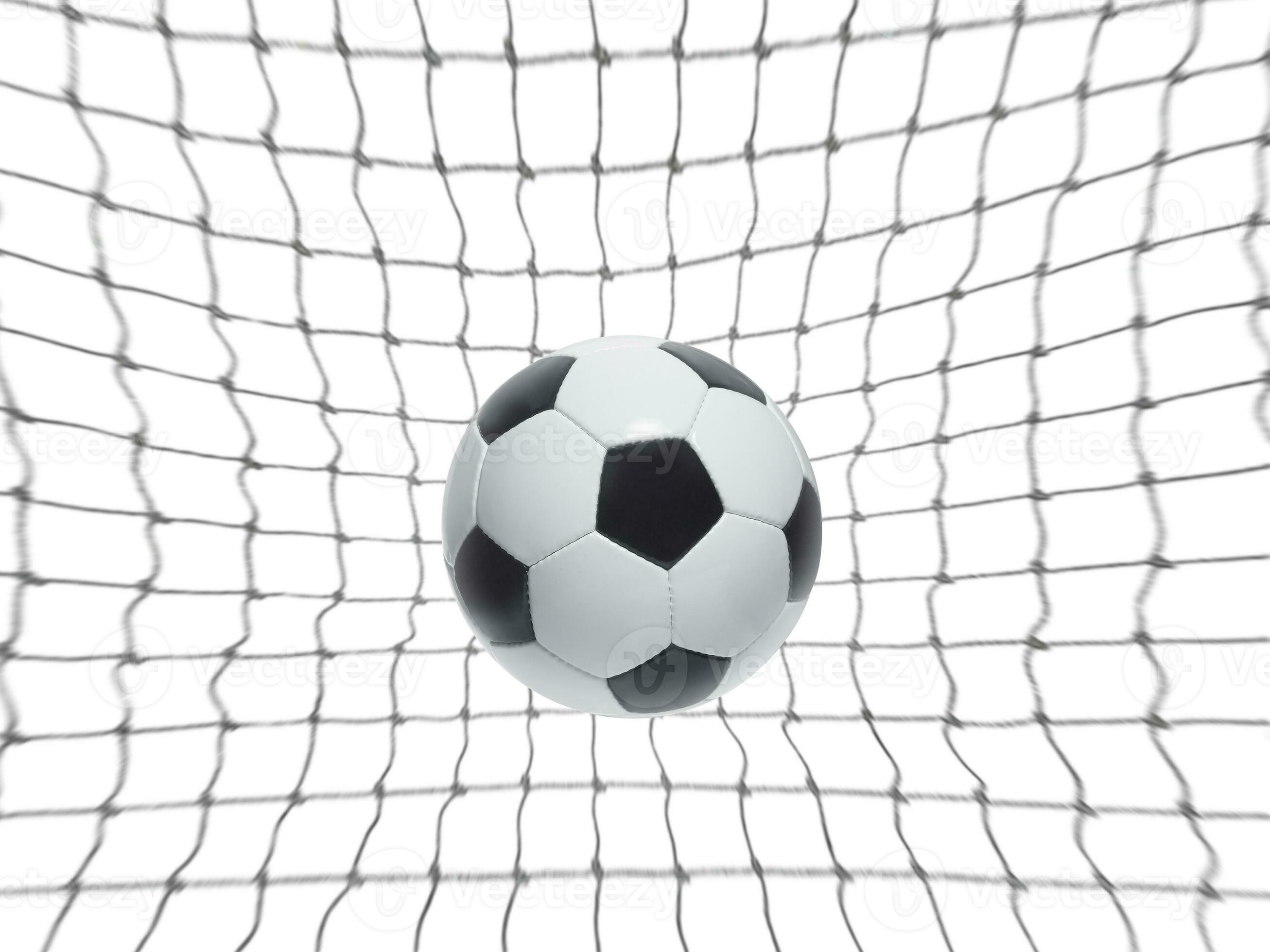 soccer ball in the net on a white background 29719597 Stock Photo at