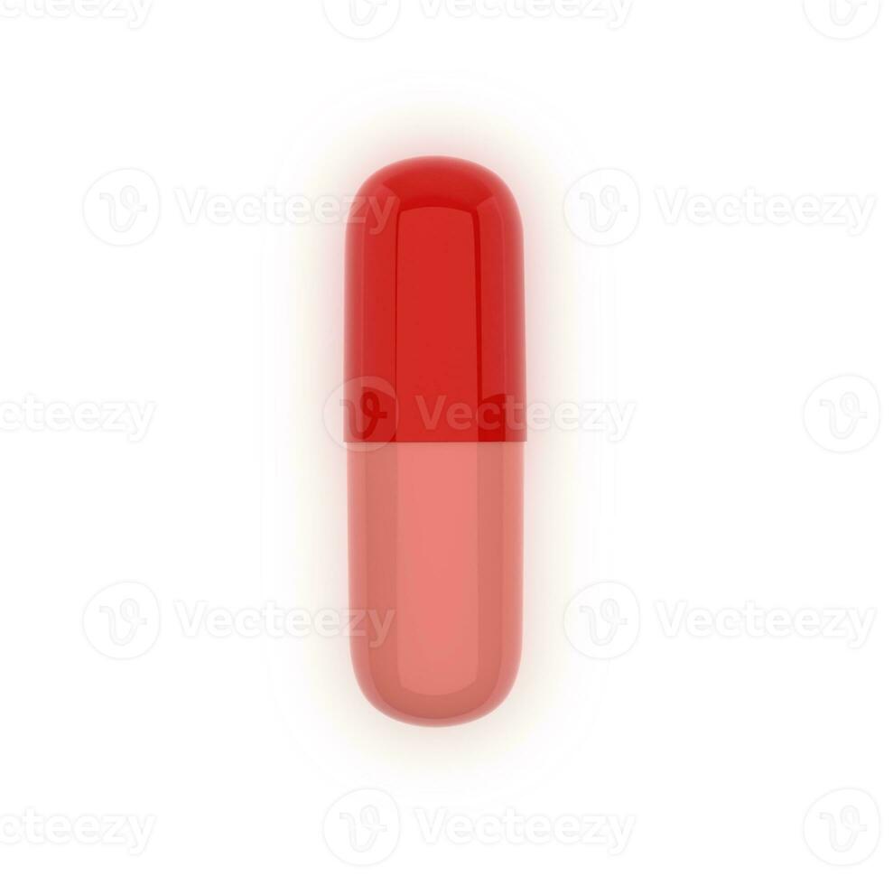 Top view. Medicine capsules on the white background photo