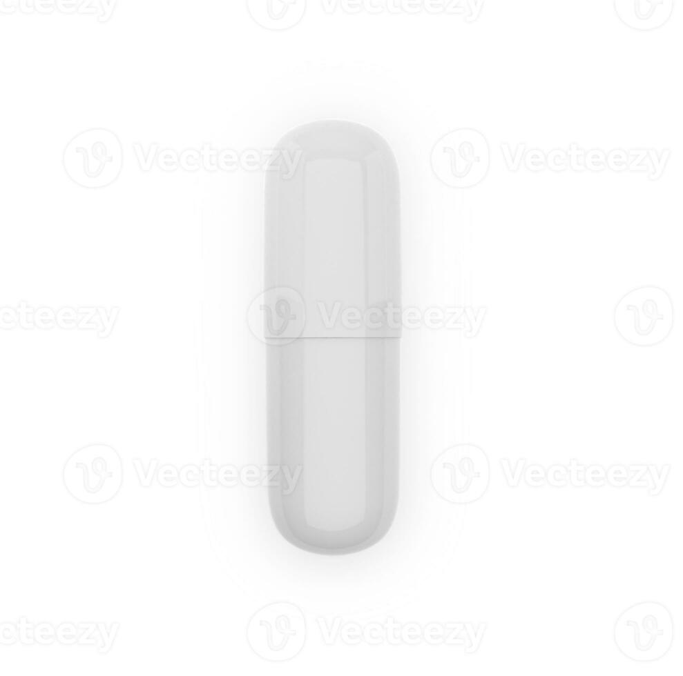 Top view. Medicine capsules on the white background photo