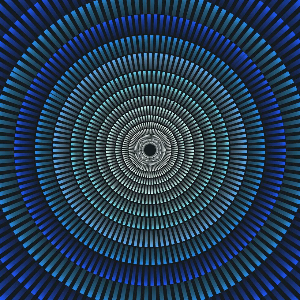 Abstract blue background concentric circles vector