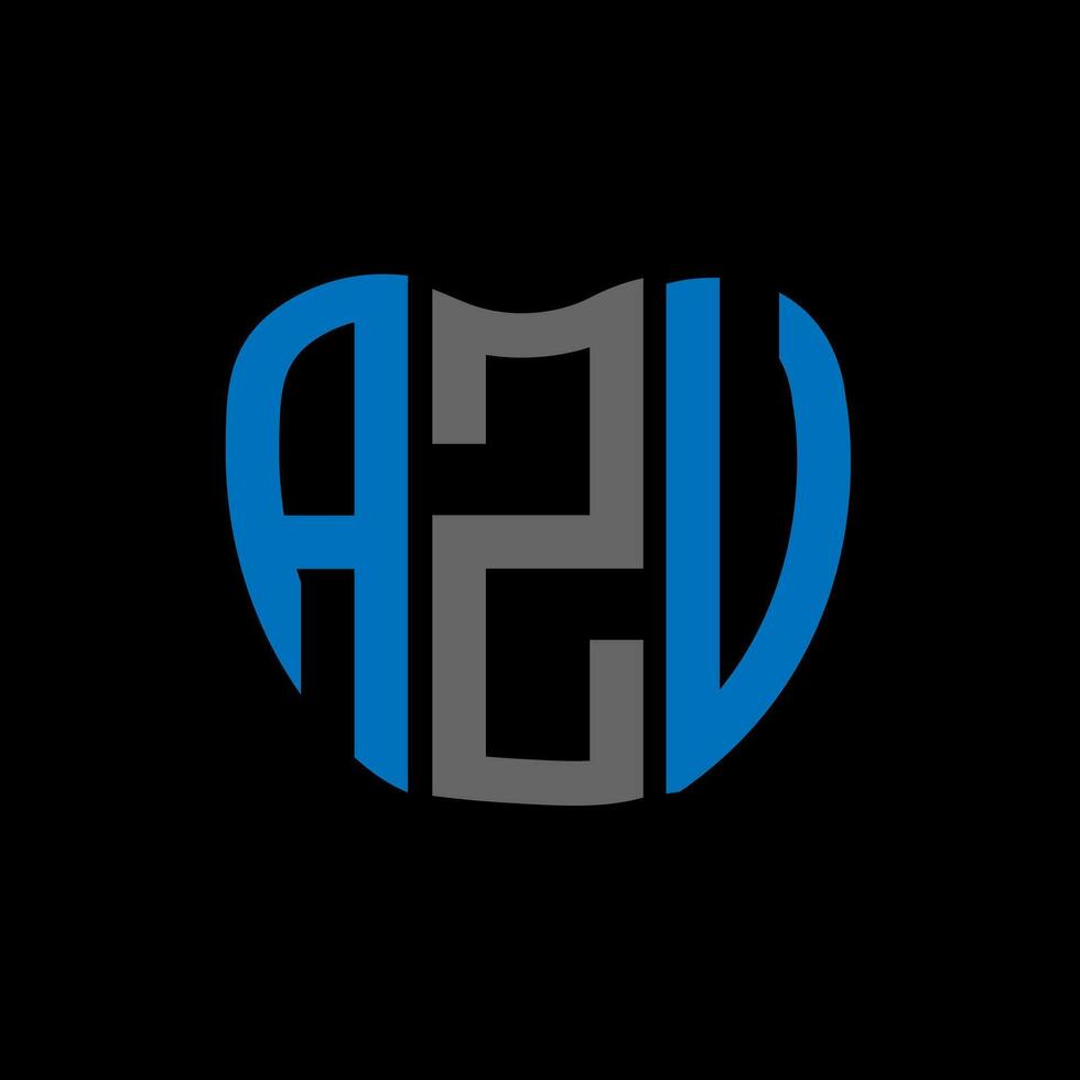 azu letra logo creativo diseño. azu único diseño. vector