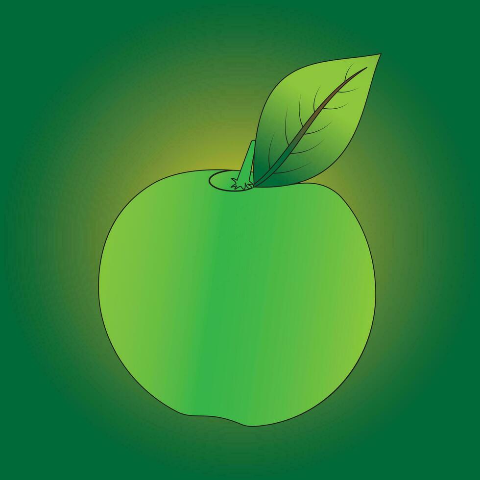 manzana icono ilustración.rojo manzana manzana icono aislado vector ilustración, color dibujo firmar, símbolo. verde manzana