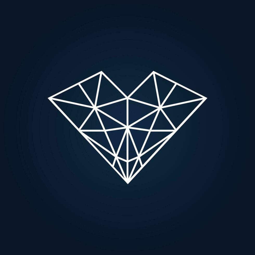 Elegant creative love or heart icon with line ornament. Vector logo design template and illustration with minimal lines.