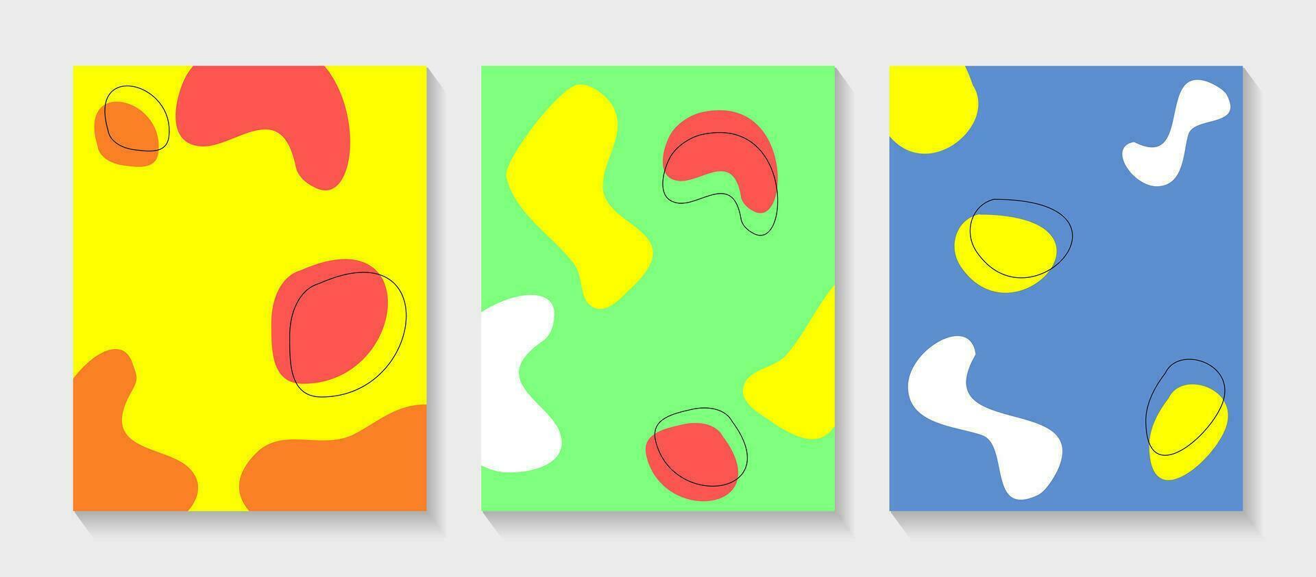 Set of simple creative cover. design with soft or pastel color, pink, orange, yellow, blue. Trendy simple design for card, cover book, poster, magazine, template, social media, brochure. illustration vector
