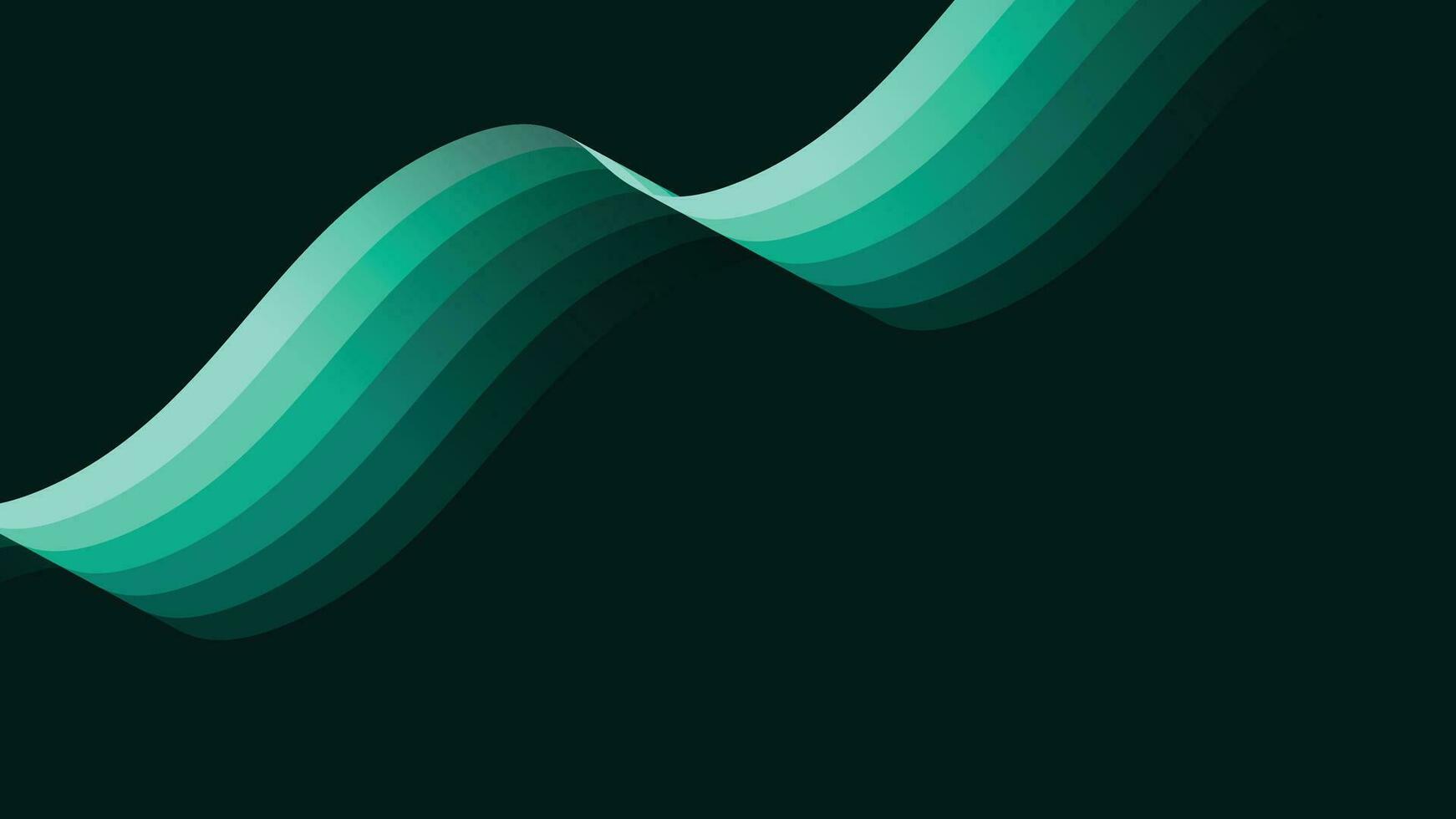 Abstract wavy ribbon 3d Background in simple style. vector