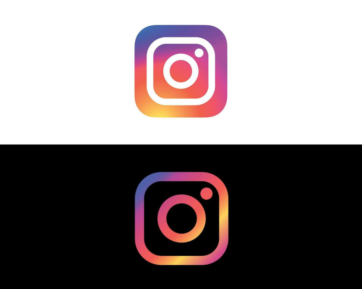 Instagram logo, gradient vector