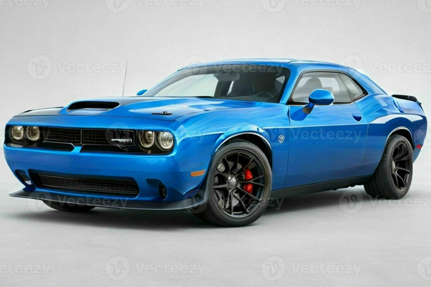 esquivar desafiador srt Hellcat ojo rojo músculo coche. generativo ai Pro foto