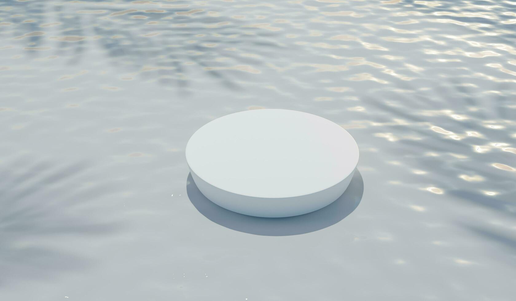 Liquid, water or Milk splashing in the podium white isolated on white background, 3d rendering. photo