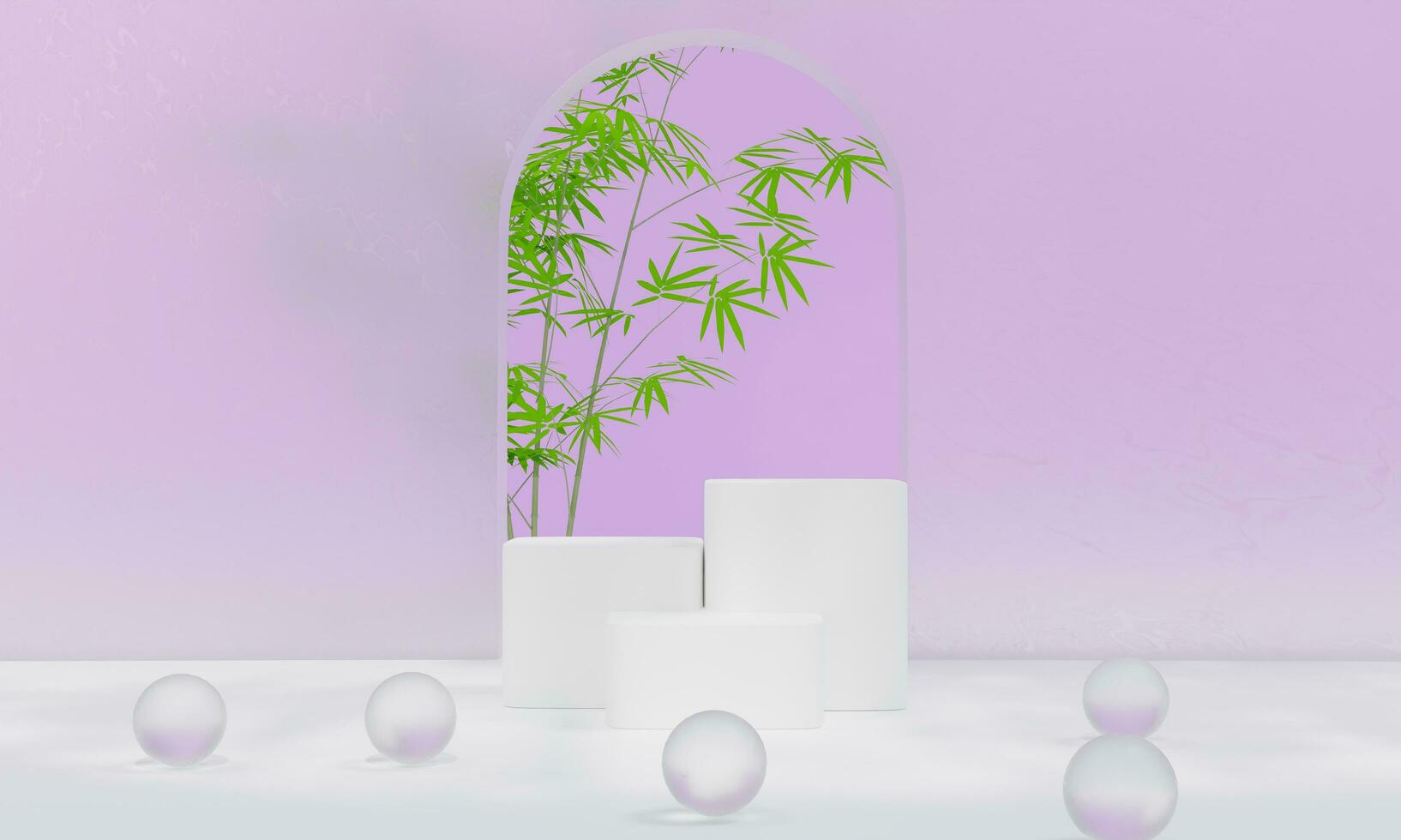 3d Mock up, tree and product presentation. 3D rendering. photo