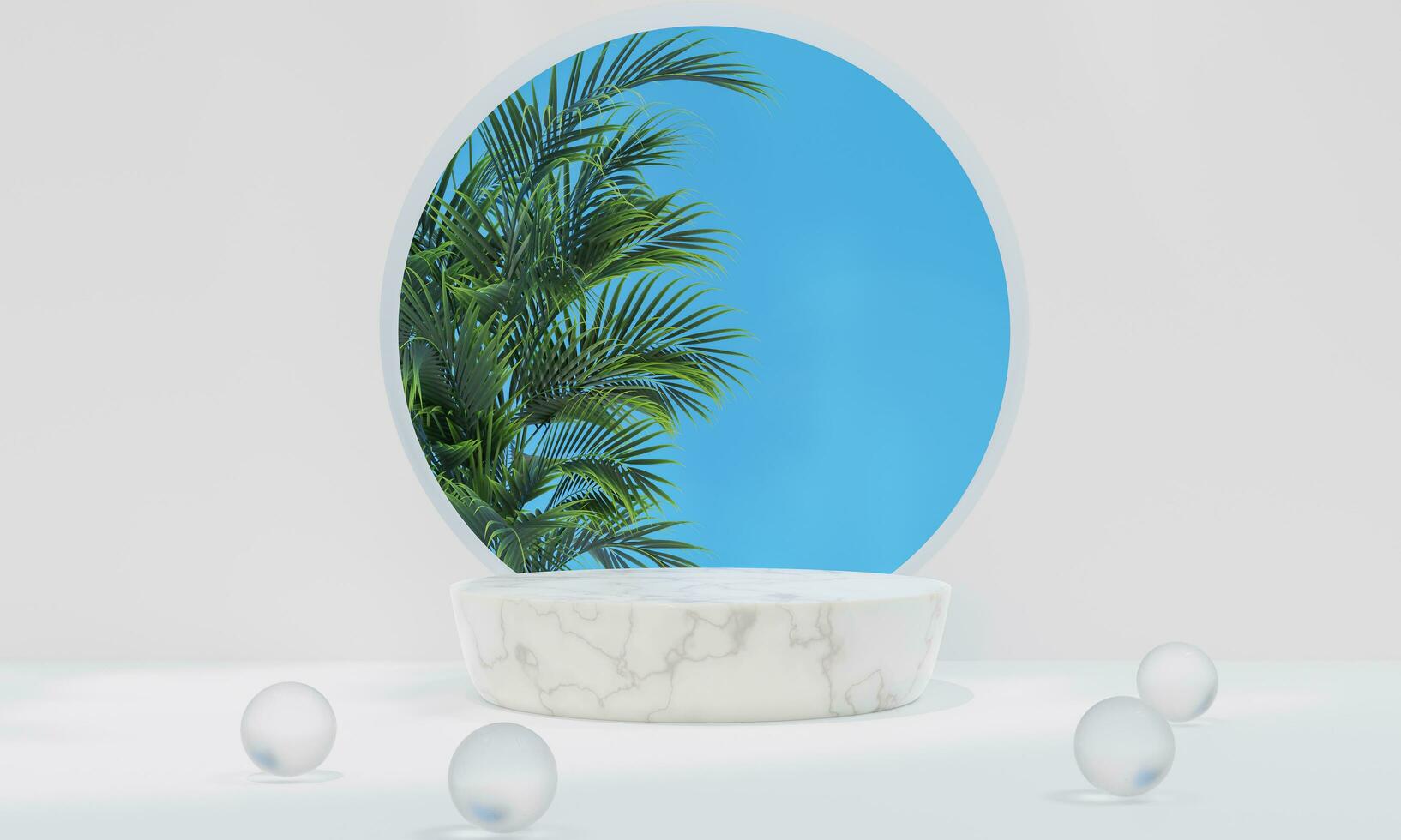 3d Mock up, tree and product presentation. 3D rendering. photo