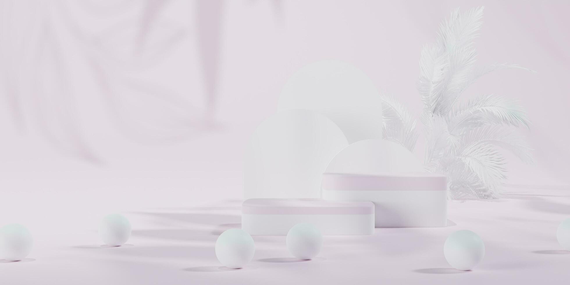 3d Mock up, tree and product presentation. 3D rendering. photo