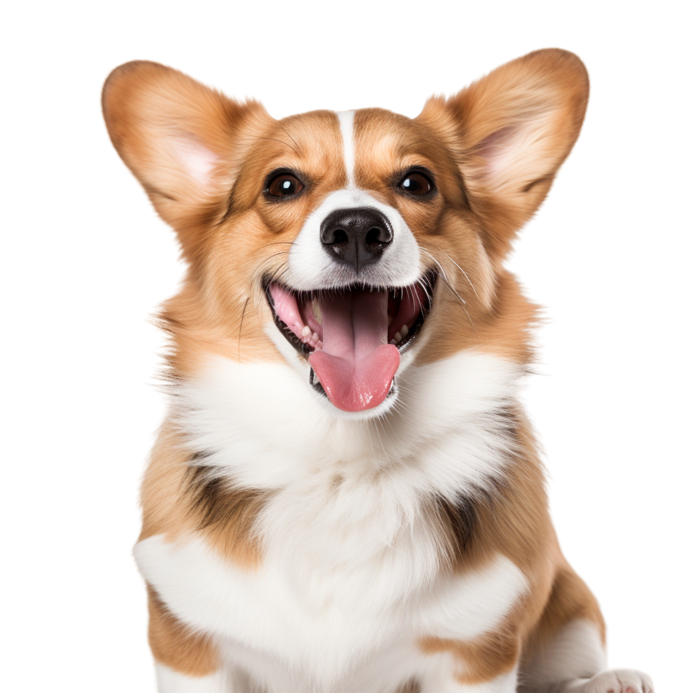 Welsh corgi dog smiling Ai Generative png