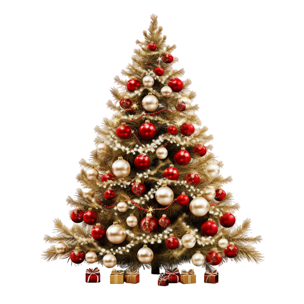 Christmas fir tree with snow Ai Generative png