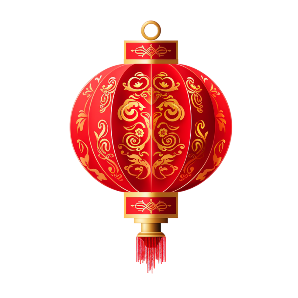 Wide chinese lantern composition Ai Generative png