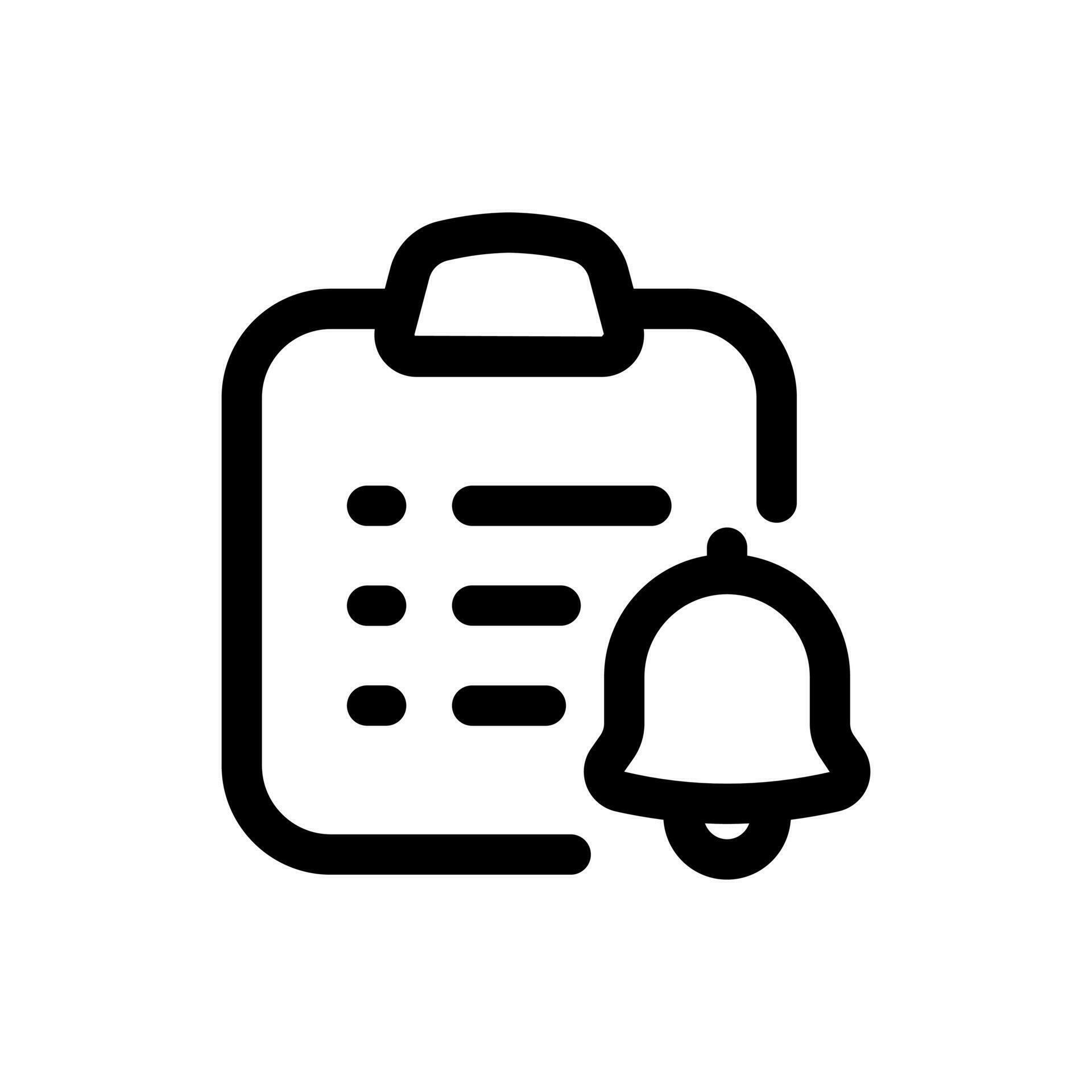 Reminder icon in trendy flat style isolated on white background