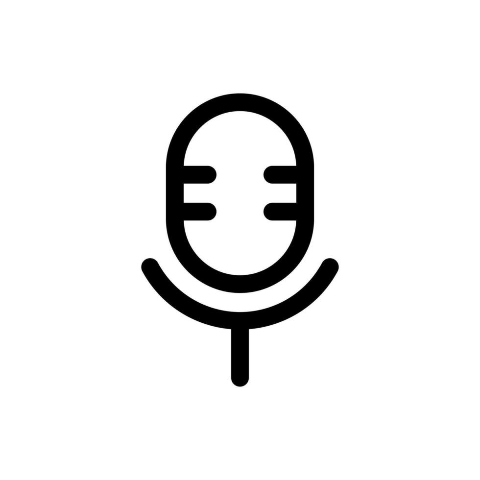 Microphone icon in trendy flat style isolated on white background. Microphone silhouette symbol for your website design, logo, app, UI. Vector illustration, EPS10.