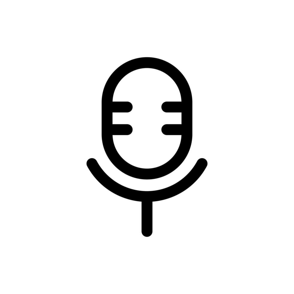 micrófono icono en de moda plano estilo aislado en blanco antecedentes. micrófono silueta símbolo para tu sitio web diseño, logo, aplicación, ui vector ilustración, eps10.