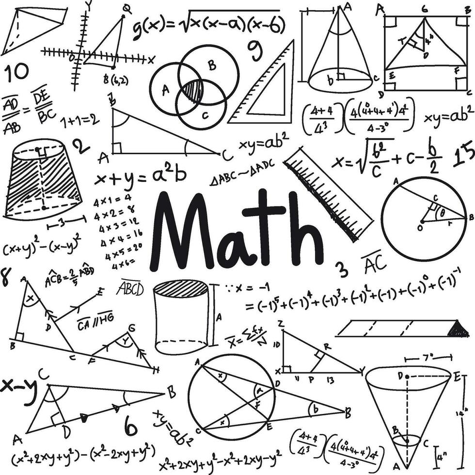 Math theory and mathematical formula vector image