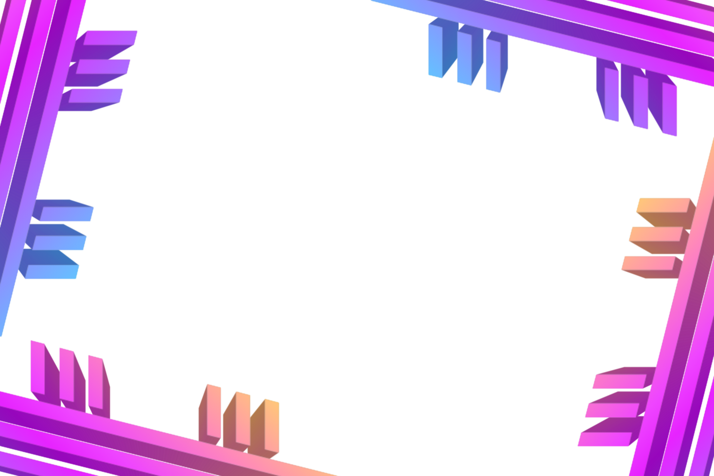 Abstract colorful picture frames png