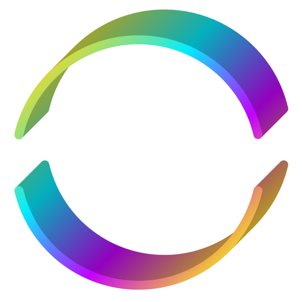 circles frames with rainbow colors png