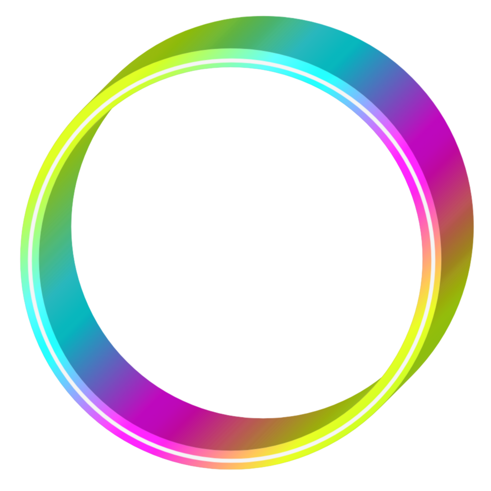 circles frames with rainbow colors png
