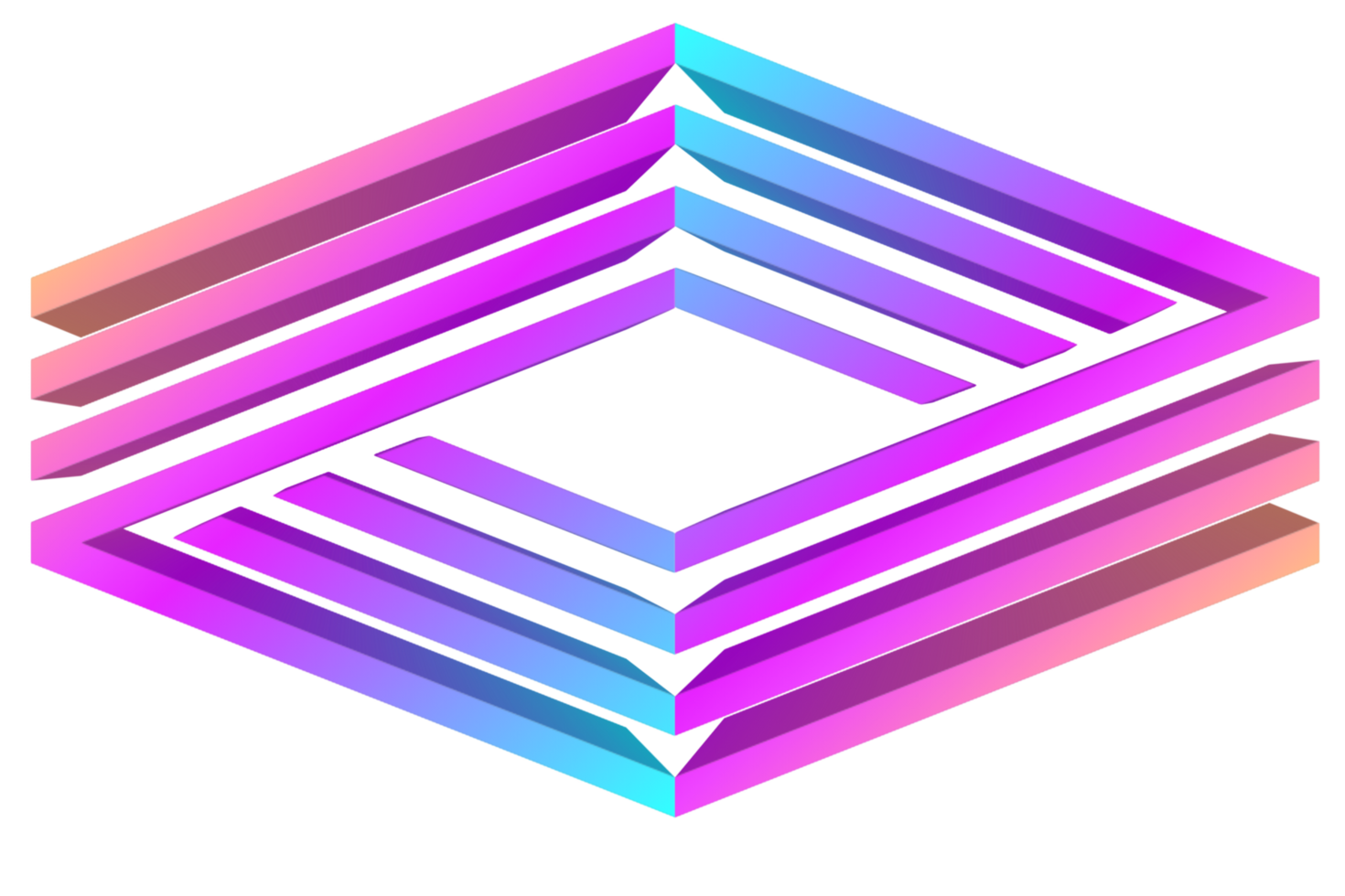 Square shapes with colorful lines png