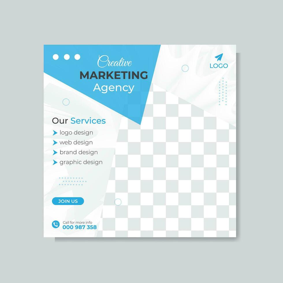 Corporate social media post design vector