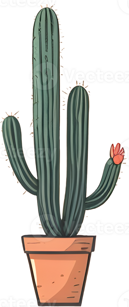 Survivors of the Arid The Resilience of Desert Cactus AI Generative png