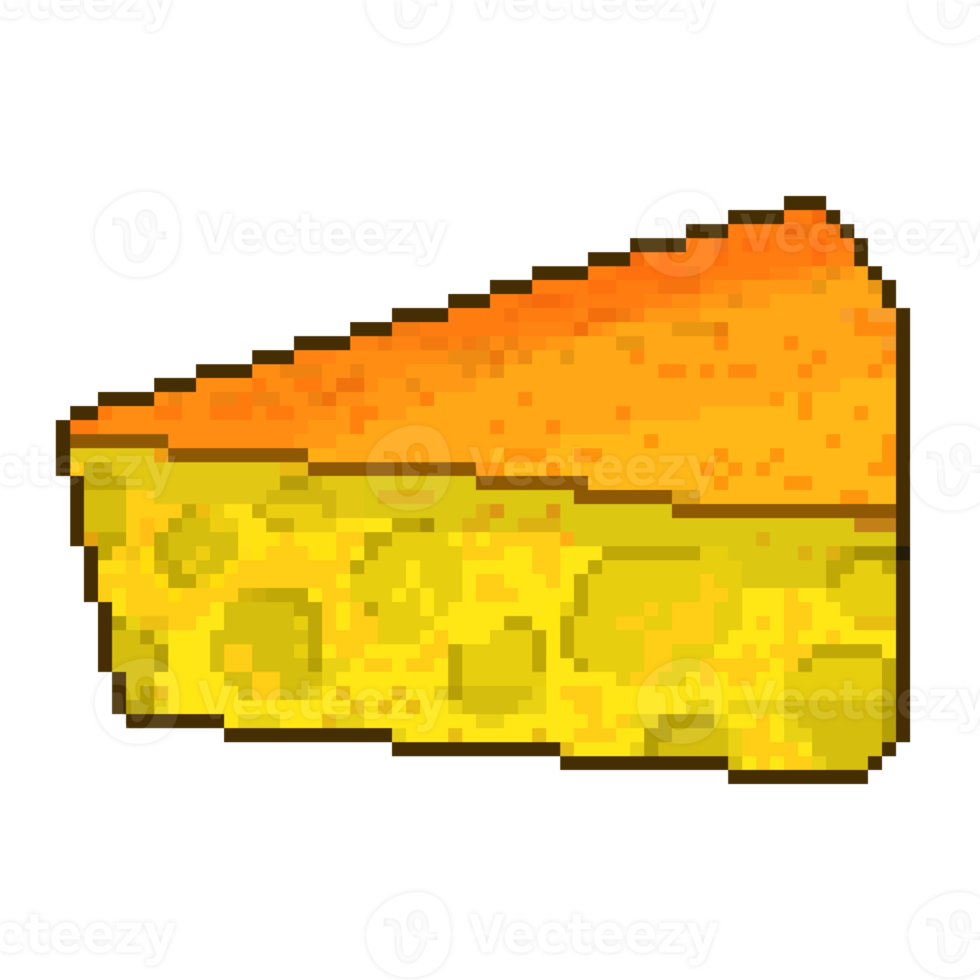 yellow cheese pixel art illustration png