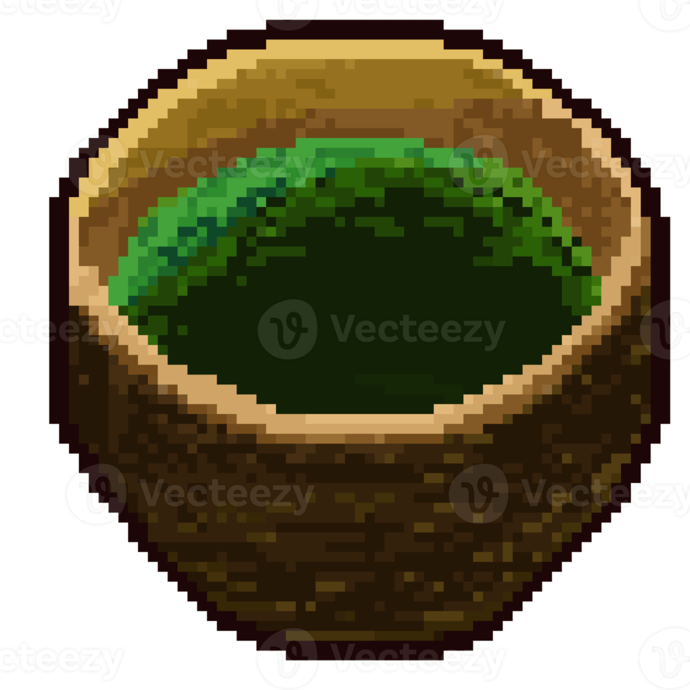 japanese traditional matcha tea pixelated png