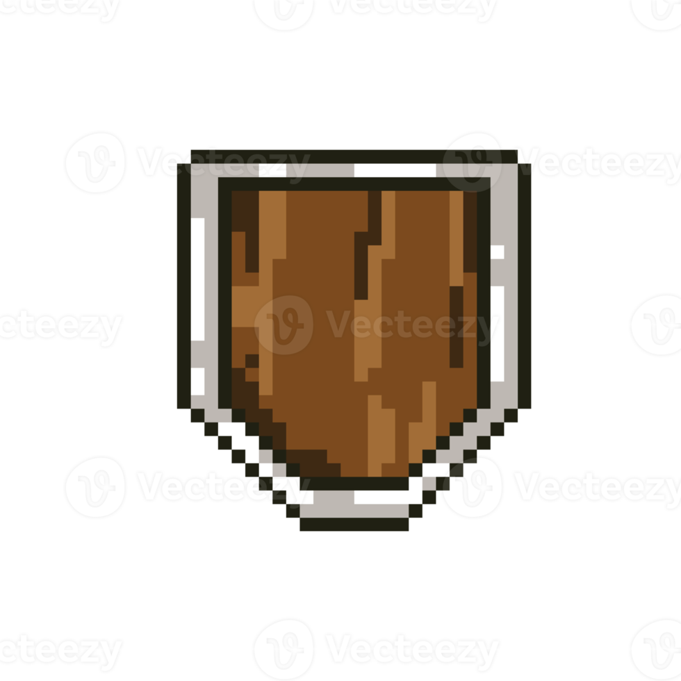 metaal hout schild uitrusting pixel illustratie png