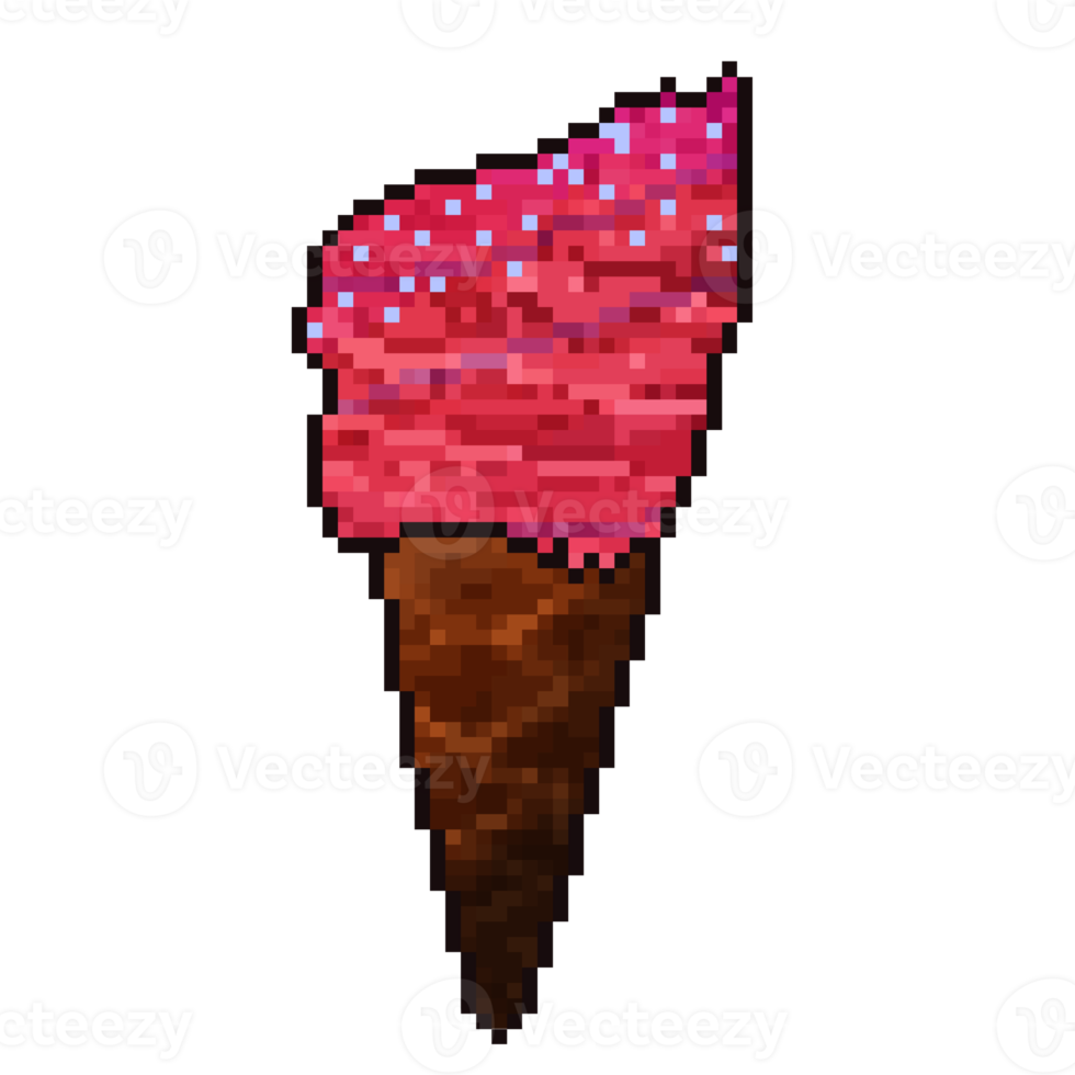 pixelig Rosa lecker Eis Sahne png