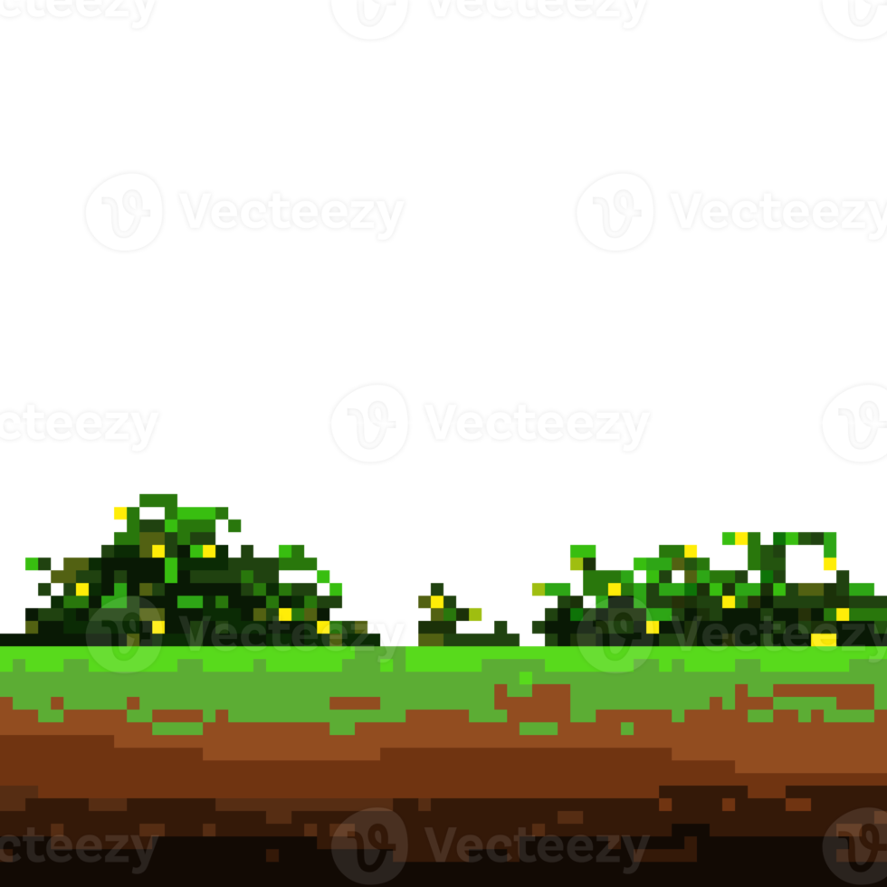 green land terrain pixel illustration png