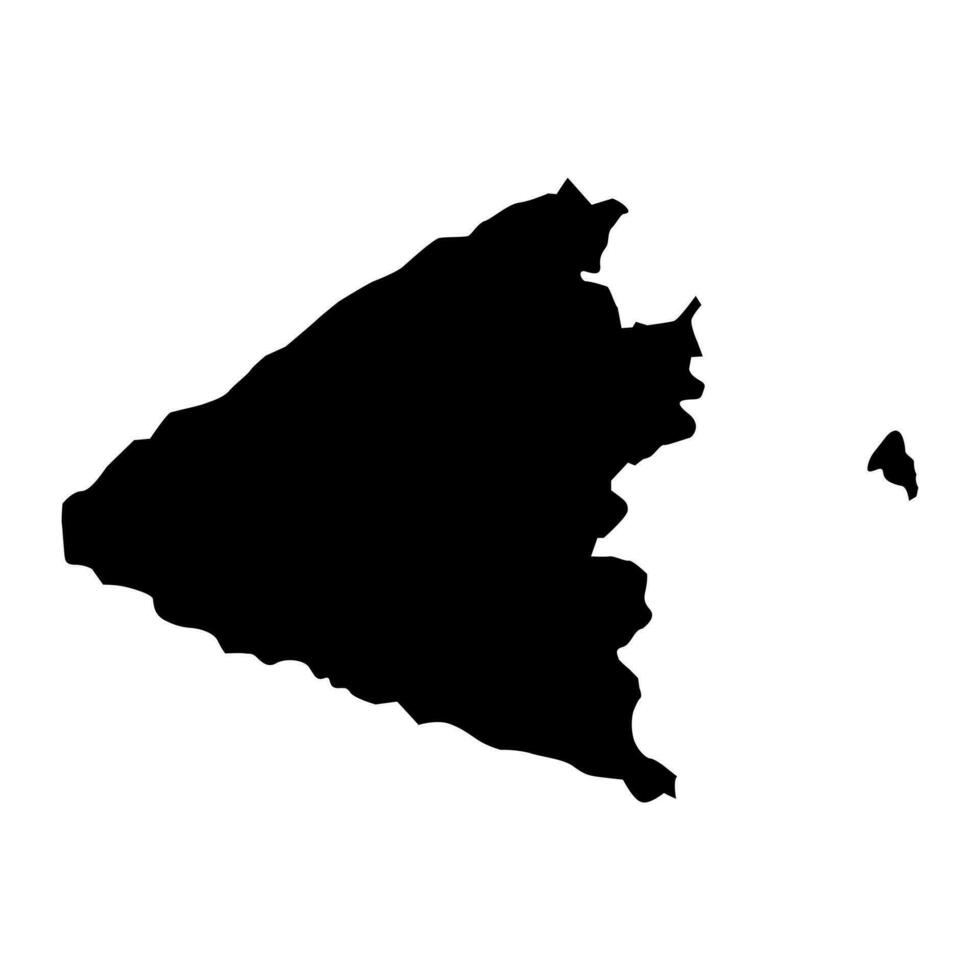 Quba district map, administrative division of Azerbaijan. vector