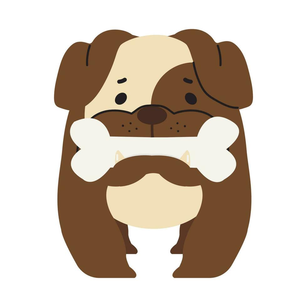 linda perro francés buldog dibujos animados vector