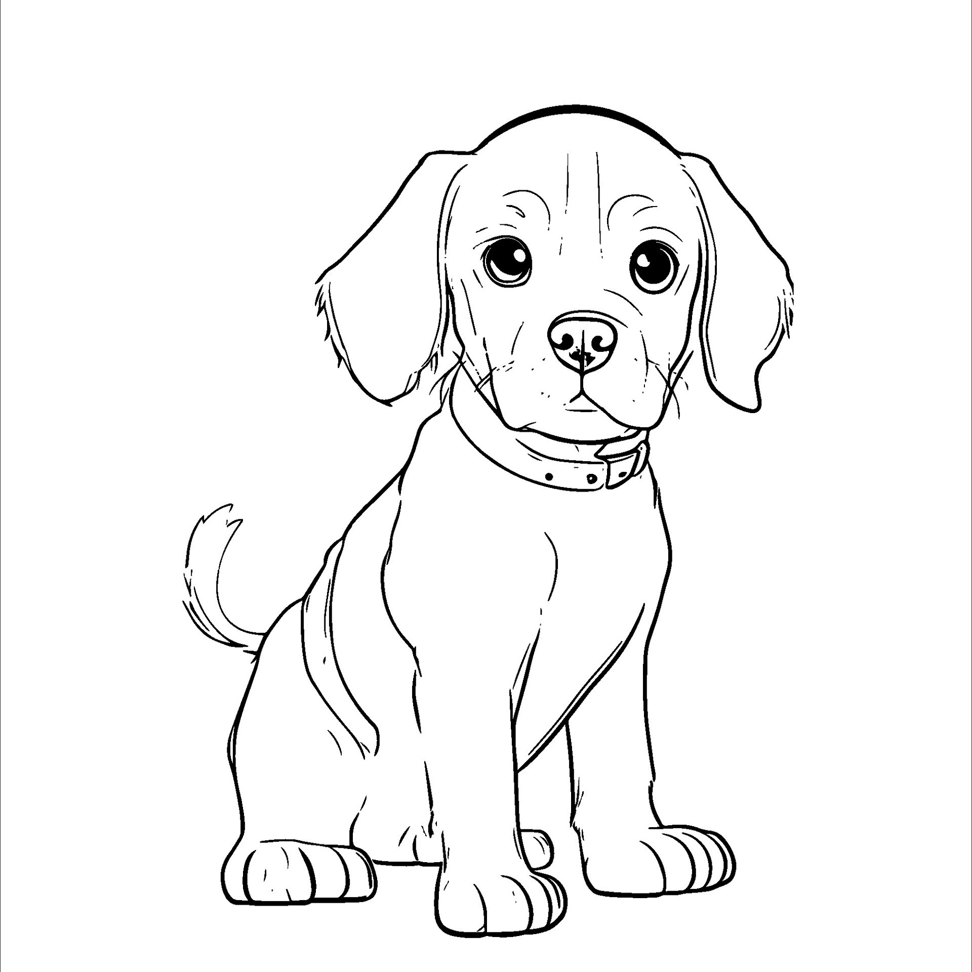 hand drawn dog coloring Page illustration 29722903 Vector Art at Vecteezy