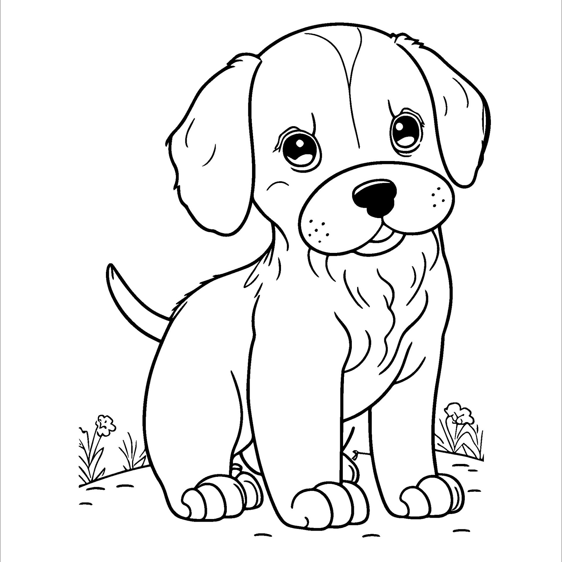 hand drawn dog coloring Page illustration 29723007 Vector Art at Vecteezy