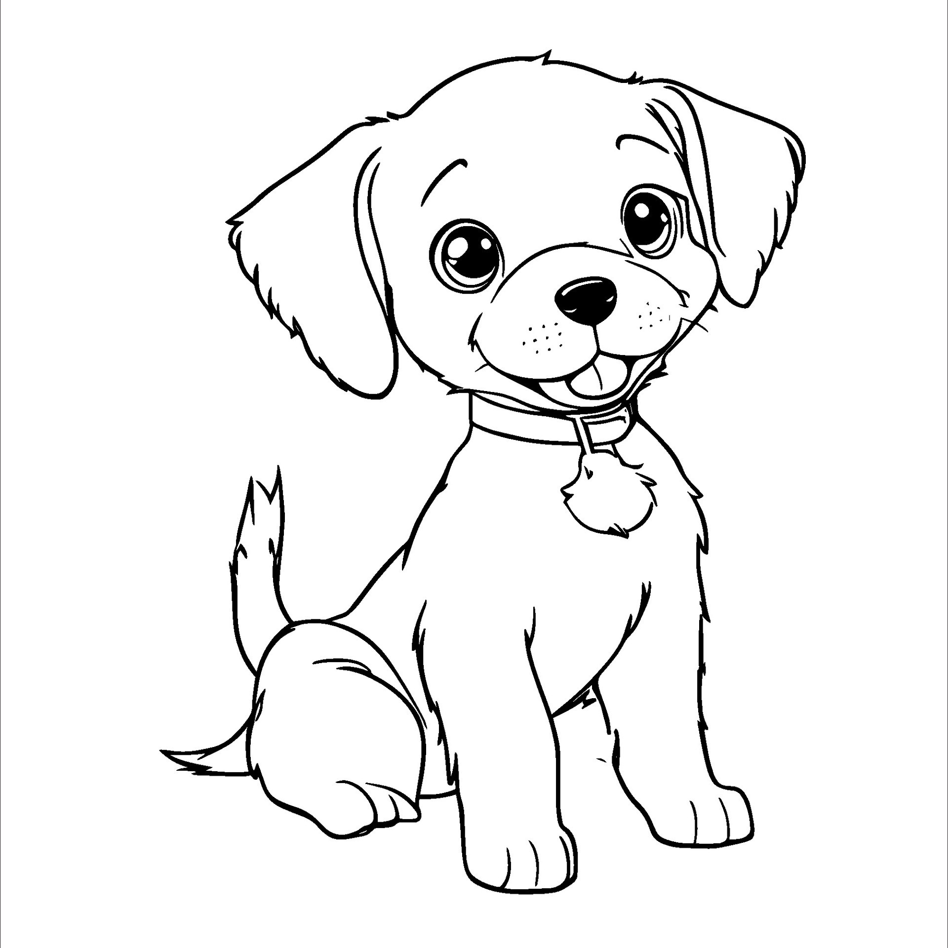 hand drawn dog coloring Page illustration 29723033 Vector Art at Vecteezy