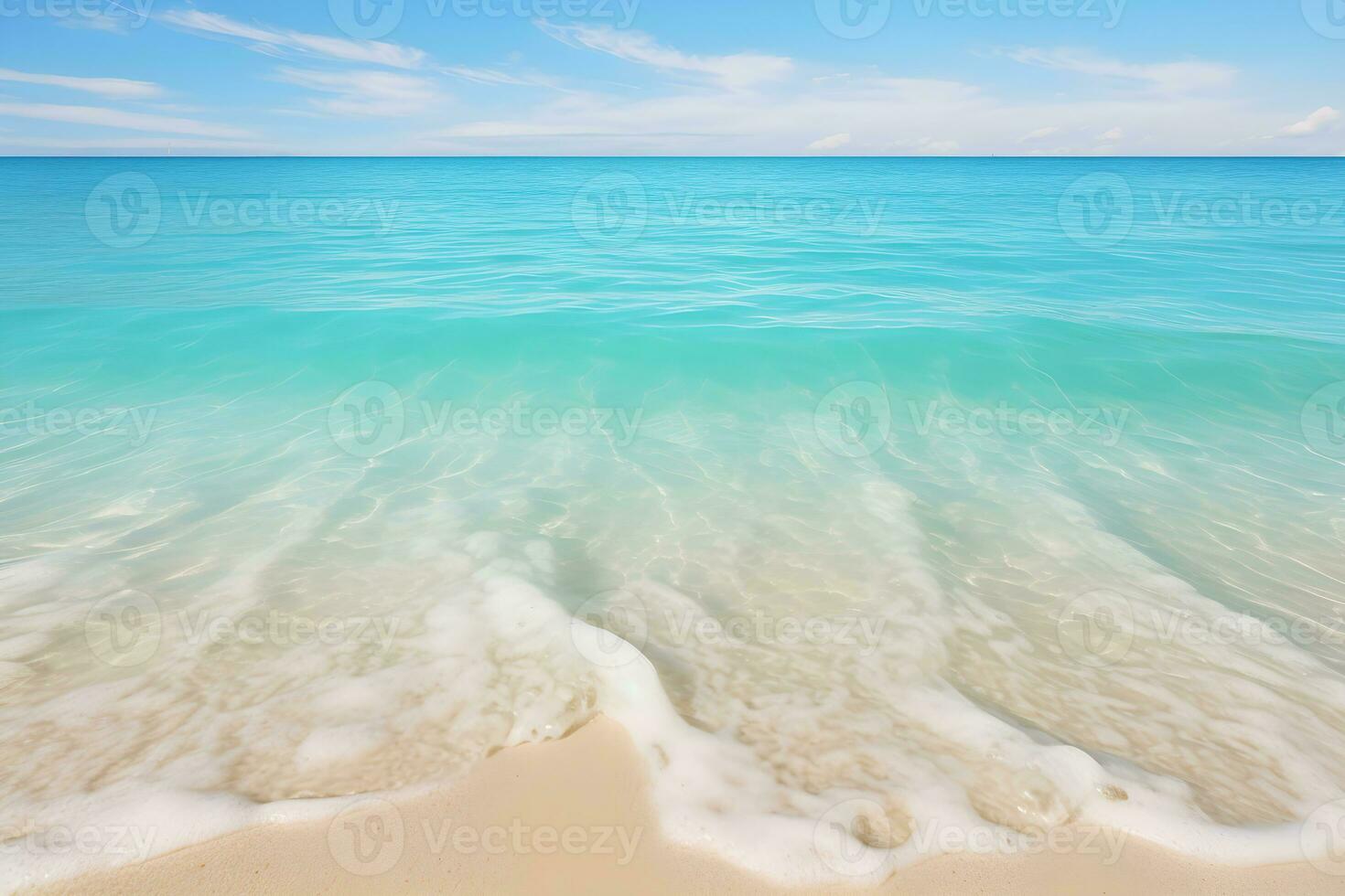 Abstract beautiful sandy beaches background with crystal clear waters of the sea and the lagoon.Generative AI photo