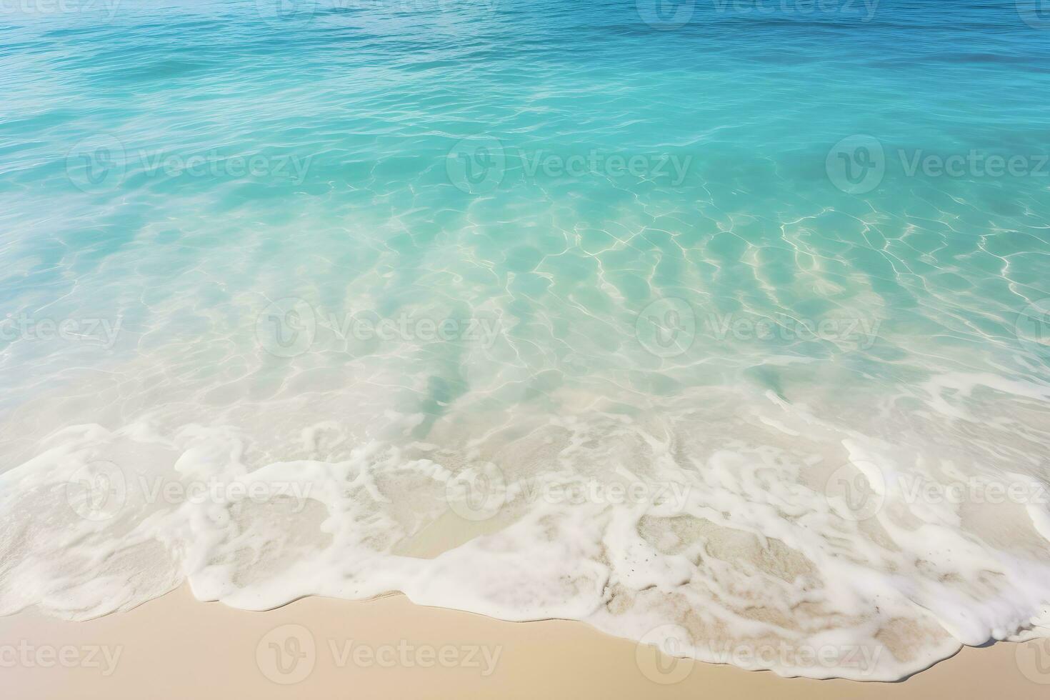 Abstract beautiful sandy beaches background with crystal clear waters of the sea and the lagoon.Generative AI photo